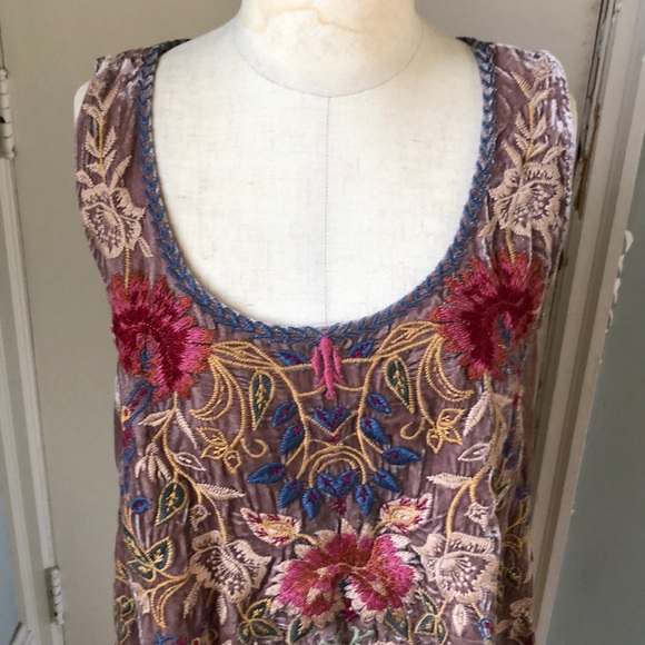 Johnny Was Simone Velvet Swing Tank - Picture 4 of 7